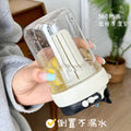 High-style plastic water bottle with handle, portable sports water bottle, sippy cup, dual-drink cup
