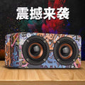 Wooden bluetooth speaker - high volume, high power, multifunctional, desktop, outdoor, home use, wireless bluetooth audio subwoofer