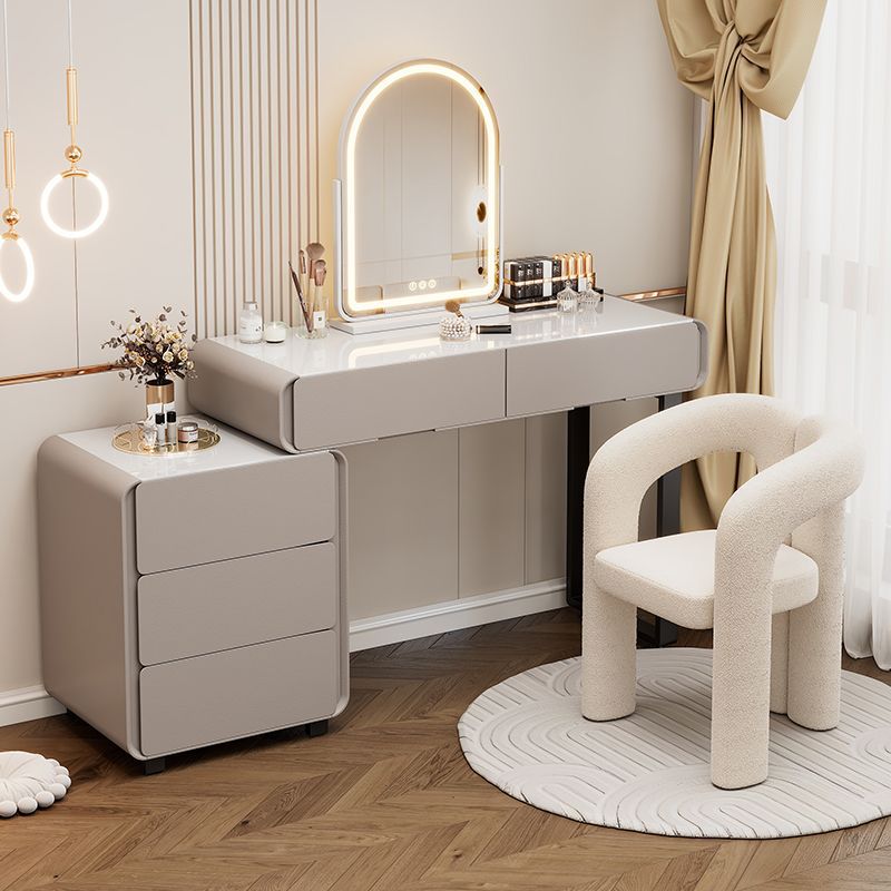 new master bedroom vanity table - solid wood, light luxury, high-end feel, chest of drawers integrated makeup vanity, bedroom makeup table
