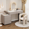 new master bedroom vanity table - solid wood, light luxury, high-end feel, chest of drawers integrated makeup vanity, bedroom makeup table