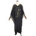 supply  african plus size women's clothing hot diamond chiffon bat sleeve hoodie dress