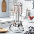 Creative home kitchen utensil set - 7 piece set, easy storage, cooking spatula & ladle combo, stylish design, perfect housewarming gift
