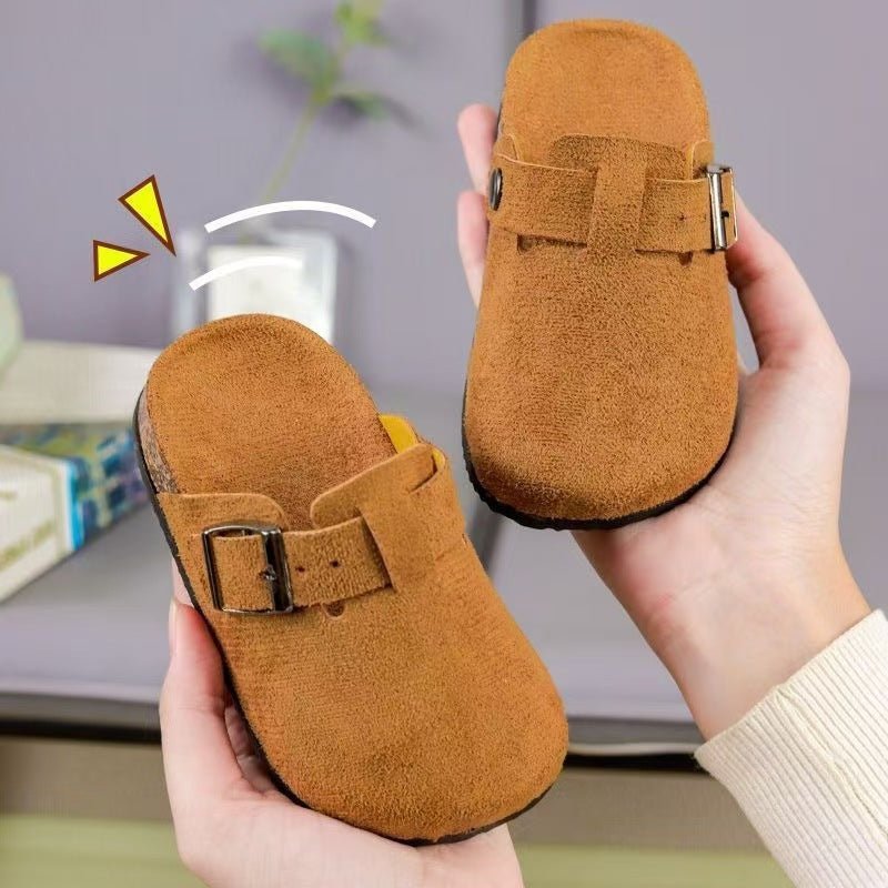 Kids' birkenstock-style sandals: korean fashion, thick-soled, open-toe, retro-style slippers for boys and girls