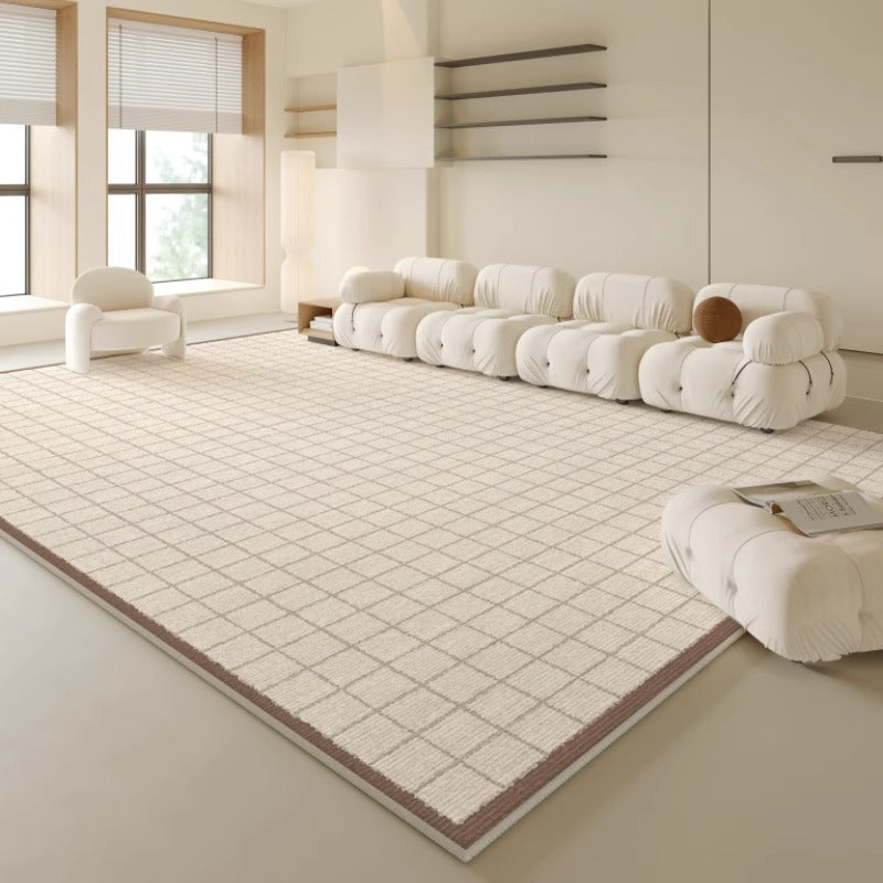 Distributed carpet living room  new cream style no-wash and wipeable bedroom waterproof sofa light luxury high-end floor mat