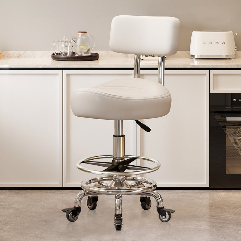 Saddle Chair Kitchen Cooking Chair Front Desk Cashier High Stool Universal Wheel Lifting Chair Beauty Barber Stool