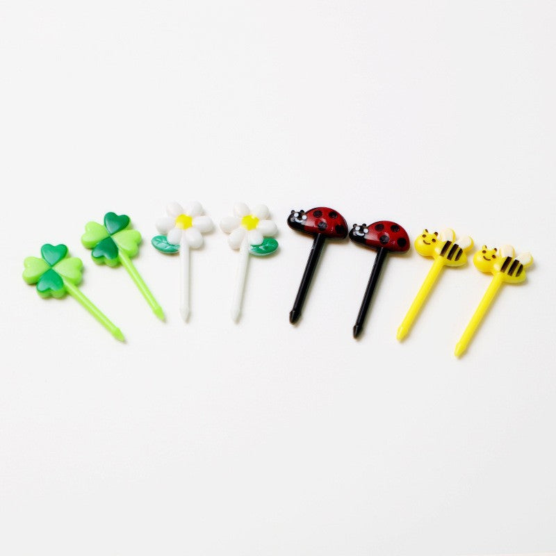 cartoon fruit fork set - cute animal creative fruit picks, bento fruit forks, dessert forks - wholesale