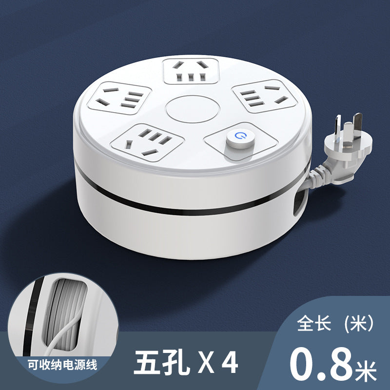 Retractable power strip with cord, multi-purpose extension cord, long cord, multi-function socket panel, multi-outlet with usb charging ports