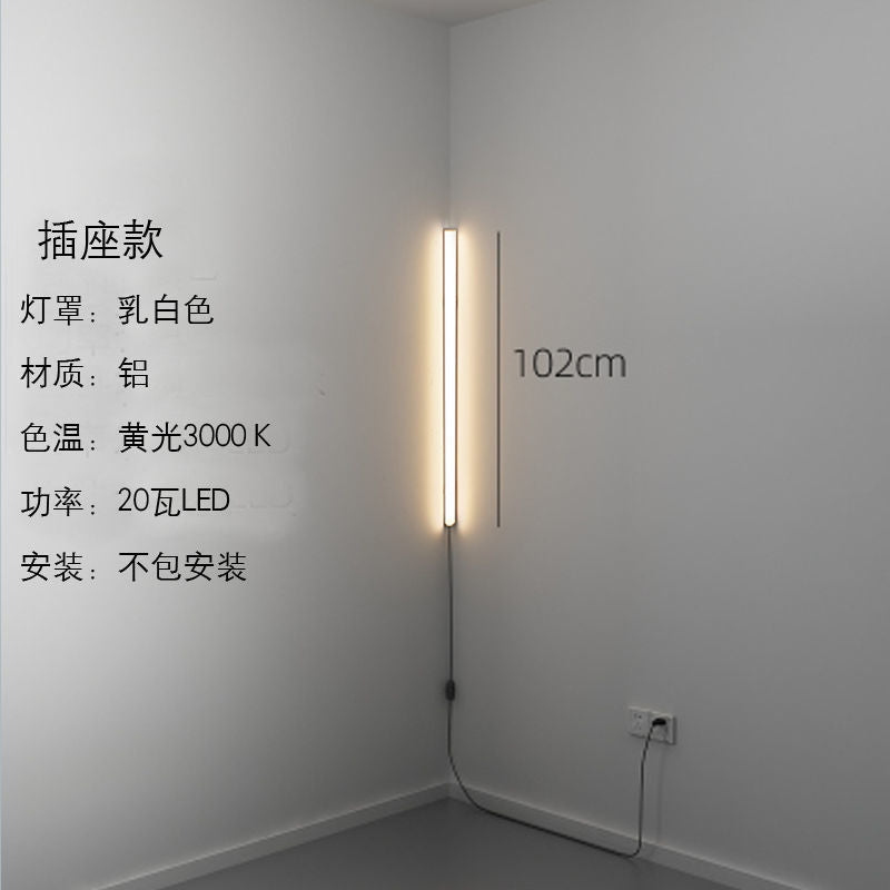 Minimalist corner wall lamp, Nordic living room bedroom store creative personalized atmosphere lamp strip LED lighting
