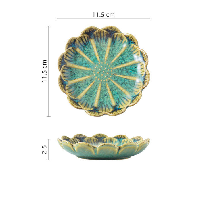 Japanese kiln-turned plate, ceramic snack plate, seasoning plate, restaurant hot pot sauce plate, sushi sauce plate, wholesale