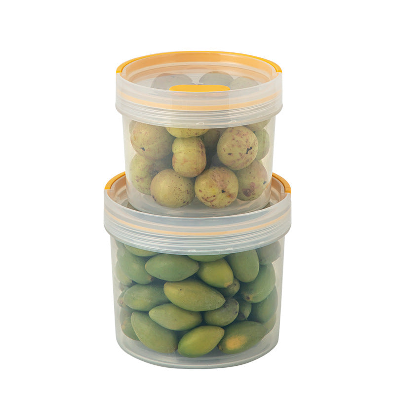 Portable Portable Orange Olive Storage Box Plastic Food Grade Sealed Fresh-keeping Box Kitchen Refrigerator Fruit Storage Box