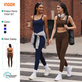 European and american new eco-friendly fabric racerback sports bra women's yoga top high-impact shockproof running yoga vest