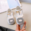 Girls' princess shoes soft sole summer new fashion kids' shoes rhinestone toe cap chanel style sandals student beach shoes