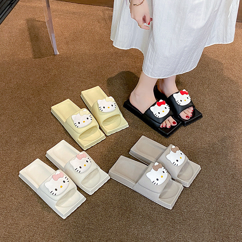 Lightweight cartoon sandals women's summer new kt cat indoor home outdoor wear eva slippers women's couple slippers