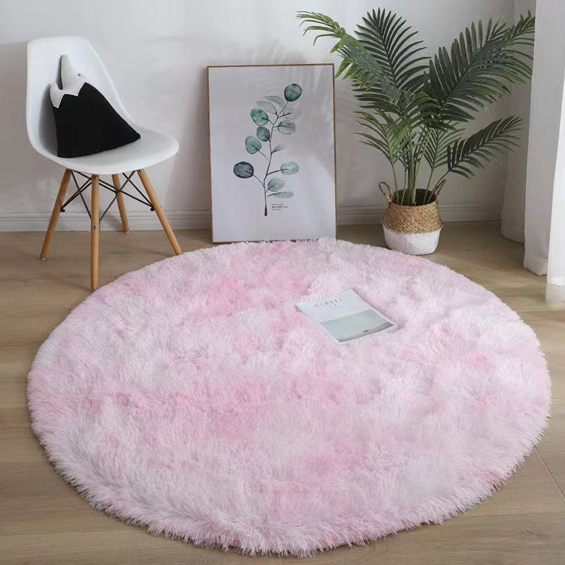 Round silk wool carpet study living room coffee table mat bedroom bedside blanket stuffed hanging basket rocking chair computer chair floor mat