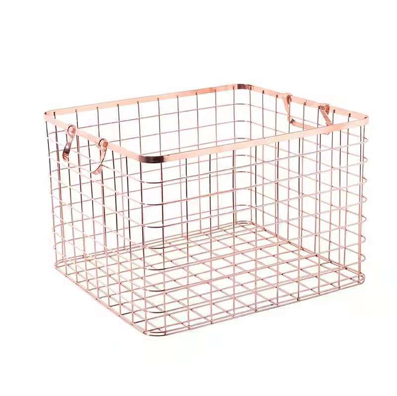Dirty clothes basket, desktop storage basket, wrought iron storage basket, Nordic ins storage basket, sorting storage basket, sundries storage frame