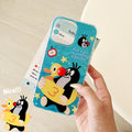 Fyd ripple texture case for apple 16 pro, cute mole swimming phone case, iphone xr bead protective cover
