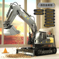 Kids' large alloy remote control excavator - electric simulation digger, construction vehicle toy for boys - excavator bulldozer