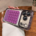 Suitable for iphone 17 pro max phone case, electroplated four-corner shockproof silicone suction cup kickstand case, also compatible with iphone 16