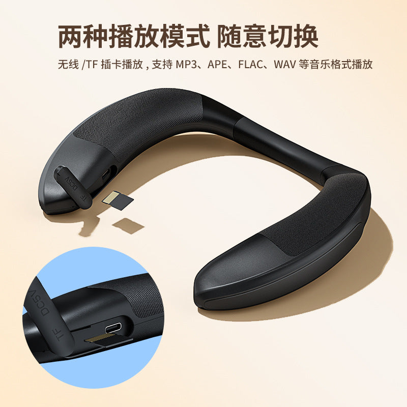 New arrival halter style wireless bluetooth speaker fabric portable small speaker wearable stereo sound heavy bass