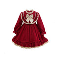 Ready-to-ship girls' dresses - autumn  new arrivals: lolita red kids' princess dress, stylish birthday tutu skirt