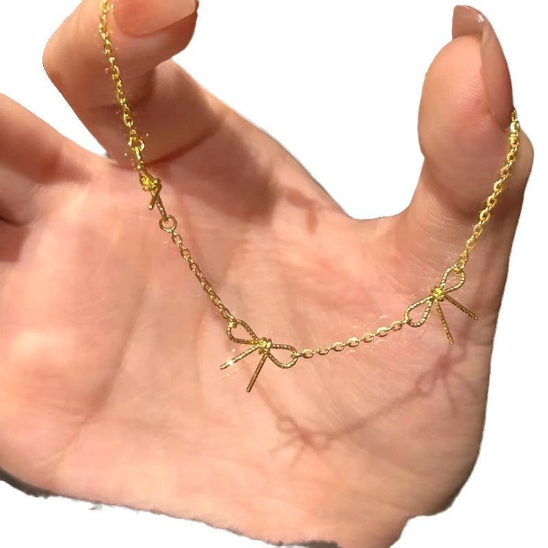 Textured bracelet for women, titanium steel, gold-plated, ins designer design, retro cold style, fashion hand jewelry, trendy people