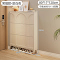 Ultra-thin tipping shoe cabinet cream style for home door small narrow entrance door shoe cabinet space-saving entrance cabinet all-in-one shoe rack