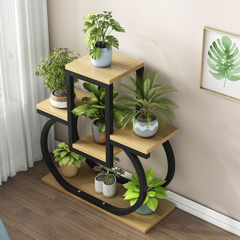 Wrought iron flower stand indoor for home balcony bay window storage living room creative succulent pothos floor-standing thickened flower stand flower pot