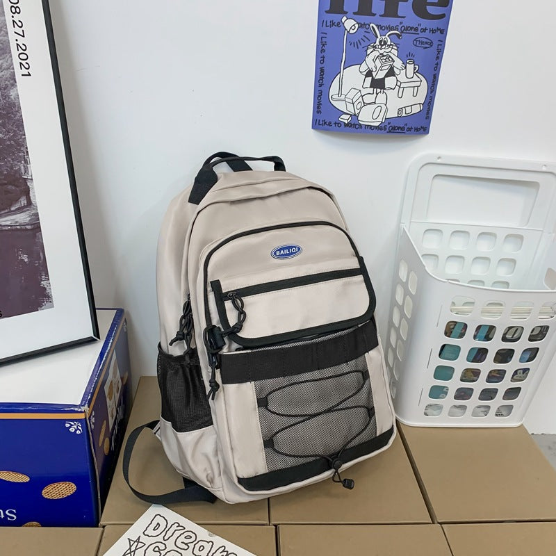 Customized backpack for female college students, large capacity double shoulder bag for men, japanese style workwear travel laptop backpack - factory direct