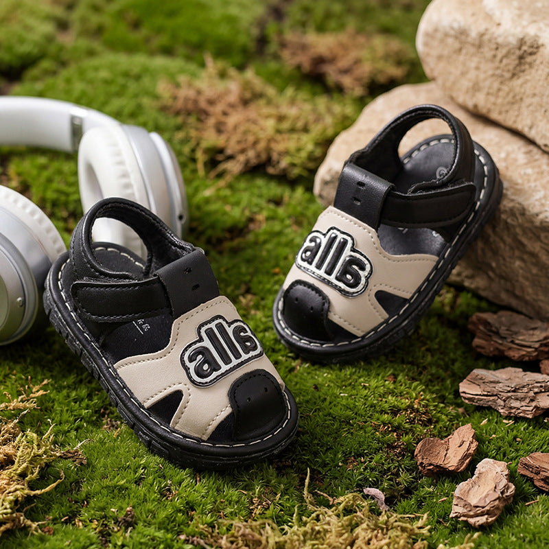 Jiao jiao shoes  summer soft sole non-slip baby sandals, 1-2 years old boys and girls, princess closed-toe infant first walker shoes