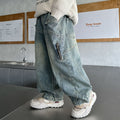 Kids' spring pants for boys: stylish new spring/autumn trousers for older boys, korean style, trendy denim jeans