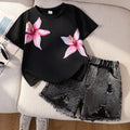 Kids clothing cross-border exclusive iexport fashionnew arrival children summer short-sleeved topsjeans