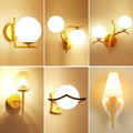 Bedside lamp wall lamp bedroom simple creative decoration background wall lamp nordic post-modern staircase aisle lamp