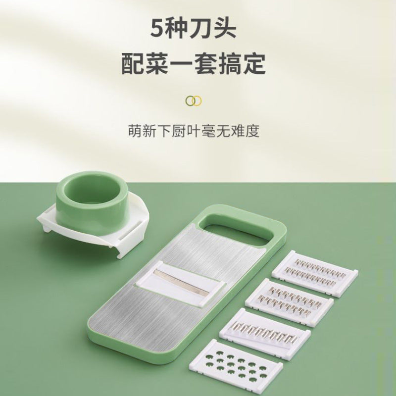 Multifunctional vegetable slicer, potato shredder, and grater - home use, coarse shredding, hand protection, ideal for restaurants and commercial use