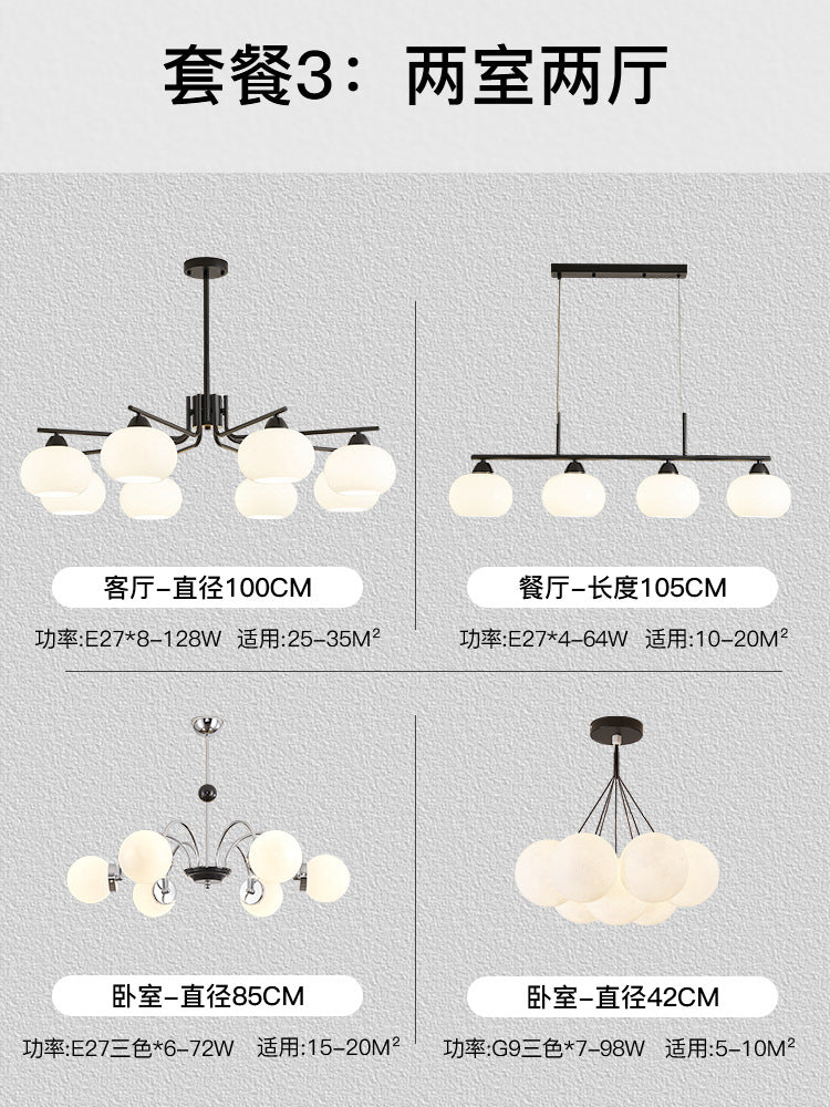 Living room lamp chandelier medieval cream style Bauhaus bedroom lamp French lamp Zhongshan home improvement lighting factory direct sales