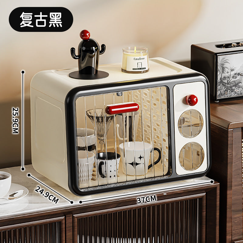 Baby bottle storage box drain with lid dustproof baby food tools tableware water cup tableware storage box cabinet