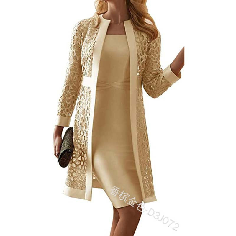 in-stock new women's colorful lace cardigan dress two-piece outfit for , , and export