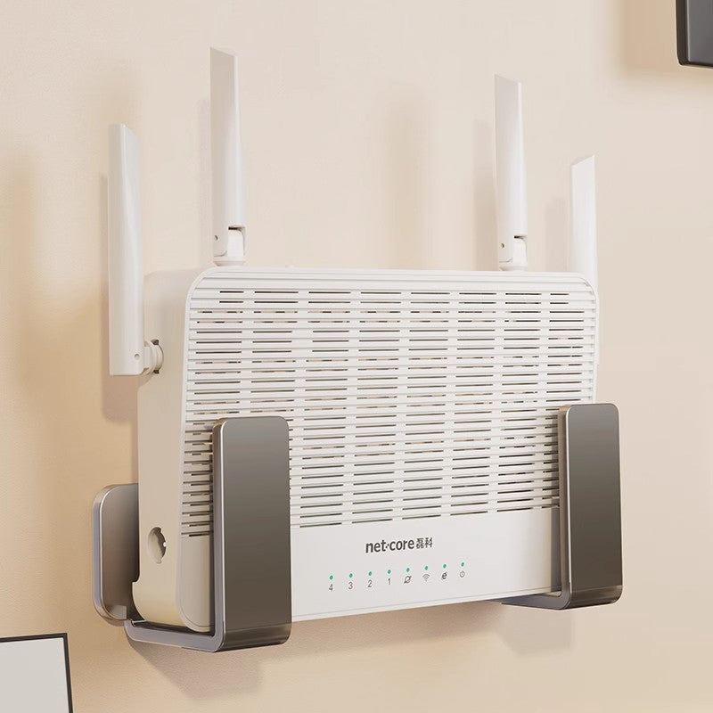 Living room non-punching router rack wall wall-mounted home bedroom set-top box plug-in board finishing storage rack