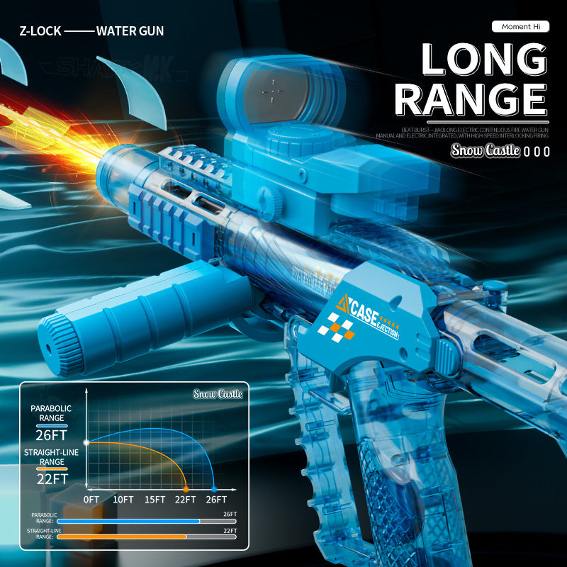 fire-breathing dragon new arrival electric water gun fully automatic linked reloading long-range large-capacity kids toys