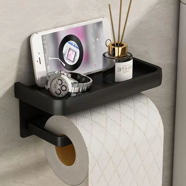 Toilet tissue box Wall-mounted toilet paper rack Bathroom non-punching toilet paper holder Roll paper toilet paper rack