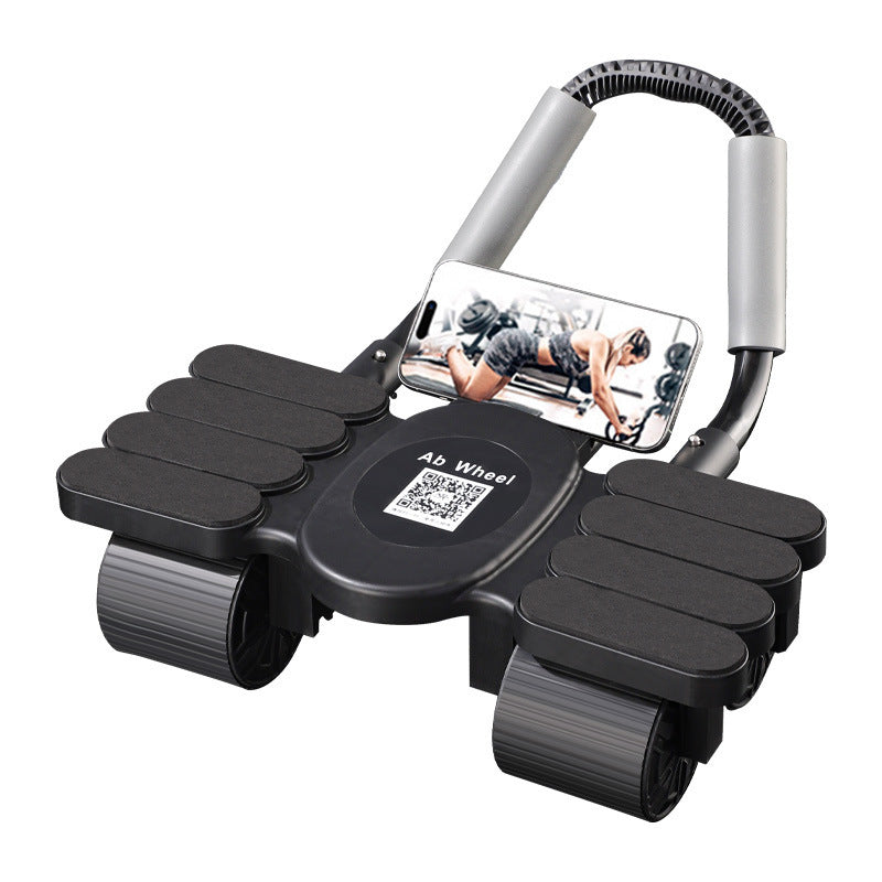 2025 new six-point ab roller with 4 wheels - automatic rebound abdominal trainer - six-wheel ab roller for tummy and abs