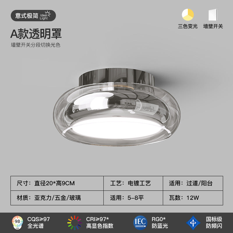 [Strict selection] Aisle light Italian minimalist entrance entrance foyer light full spectrum eye protection cloakroom ceiling light
