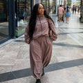 European and american women's clothing  autumn new collection: sweet & fresh high-neck long sleeve shirt & high-waisted lantern pants casual set