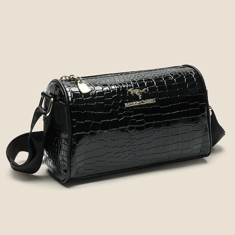 new arrival crocodile pattern women's bag easiest for matchfashion wide shoulder strap crossbody bag classy texture accessible luxurypure color shoulder bag
