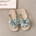 Trendy floral flip-flops for women - summer new arrivals, versatile thong sandals, non-slip beach slippers - wholesale