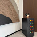 Wrought iron storage cabinet - multi-tier drawer unit for living room, bedroom, and girls' room - cute and practical floor-standing combination storage cabinet