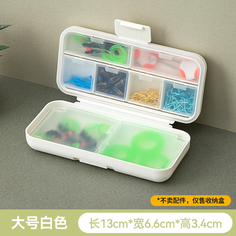 Portable fishing gear storage box Grid accessories storage box Multifunctional sealed waterproof fish hook storage box Fishing supplies