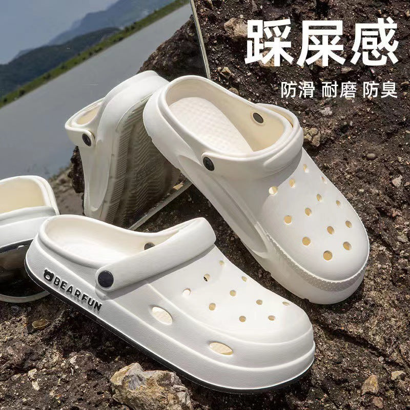 New arrivaleva clogs shoes for women summer couple outwearcute briquettes feel like stepping on shit, non-smelly feet non-slip beach sandals