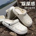 Letter clogs white [bare shoes]