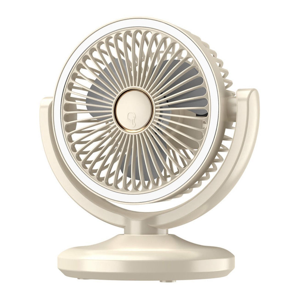 USB small fan household student dormitory outdoor desk lamp air circulation fan large wind rechargeable electric fan