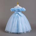 New arrival: girls' off-the-shoulder floral princess dress - perfect for piano recitals and special occasions